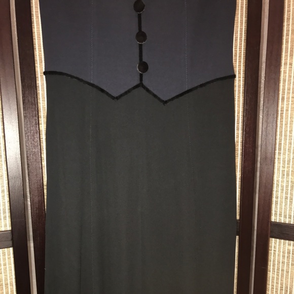 NWT✨Marc Jacobs Dress with Velvet, Sz 8,black/navy - Picture 5 of 7